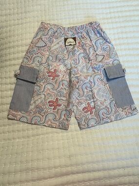 beehave Paisley Dot-Print Casual Shorts - Red, Blue, Tan